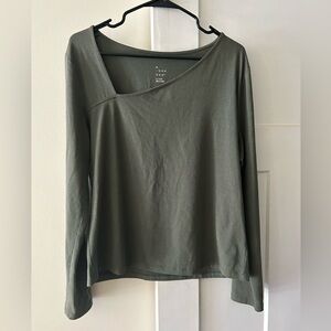 A New Day Olive Long Sleeve Women's Top